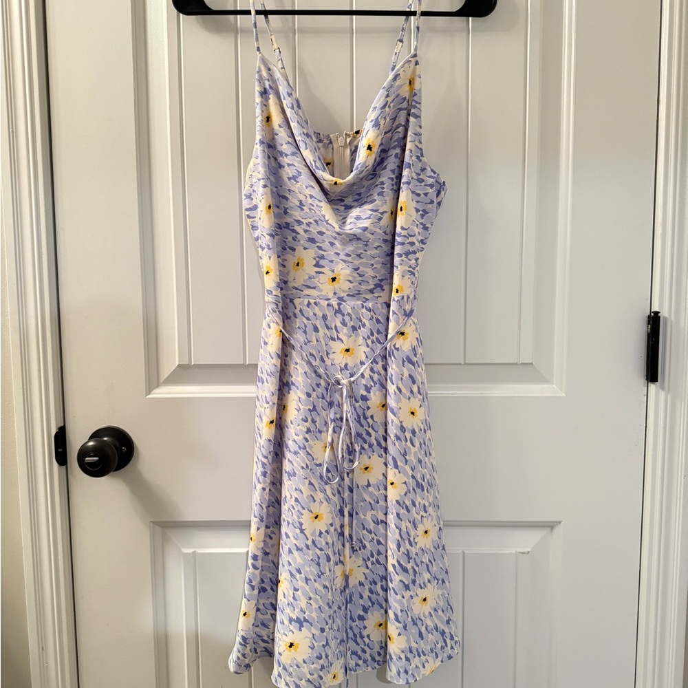 Floral Blue and Yellow Women's Dress